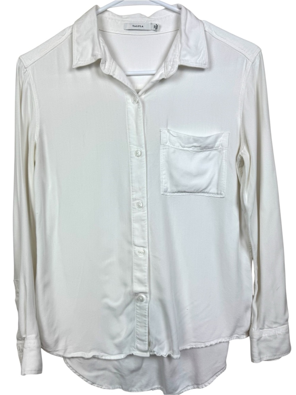 Talula Aritzia Shirt Womens XS Button Long Sleeve Career Capsule Blouse White